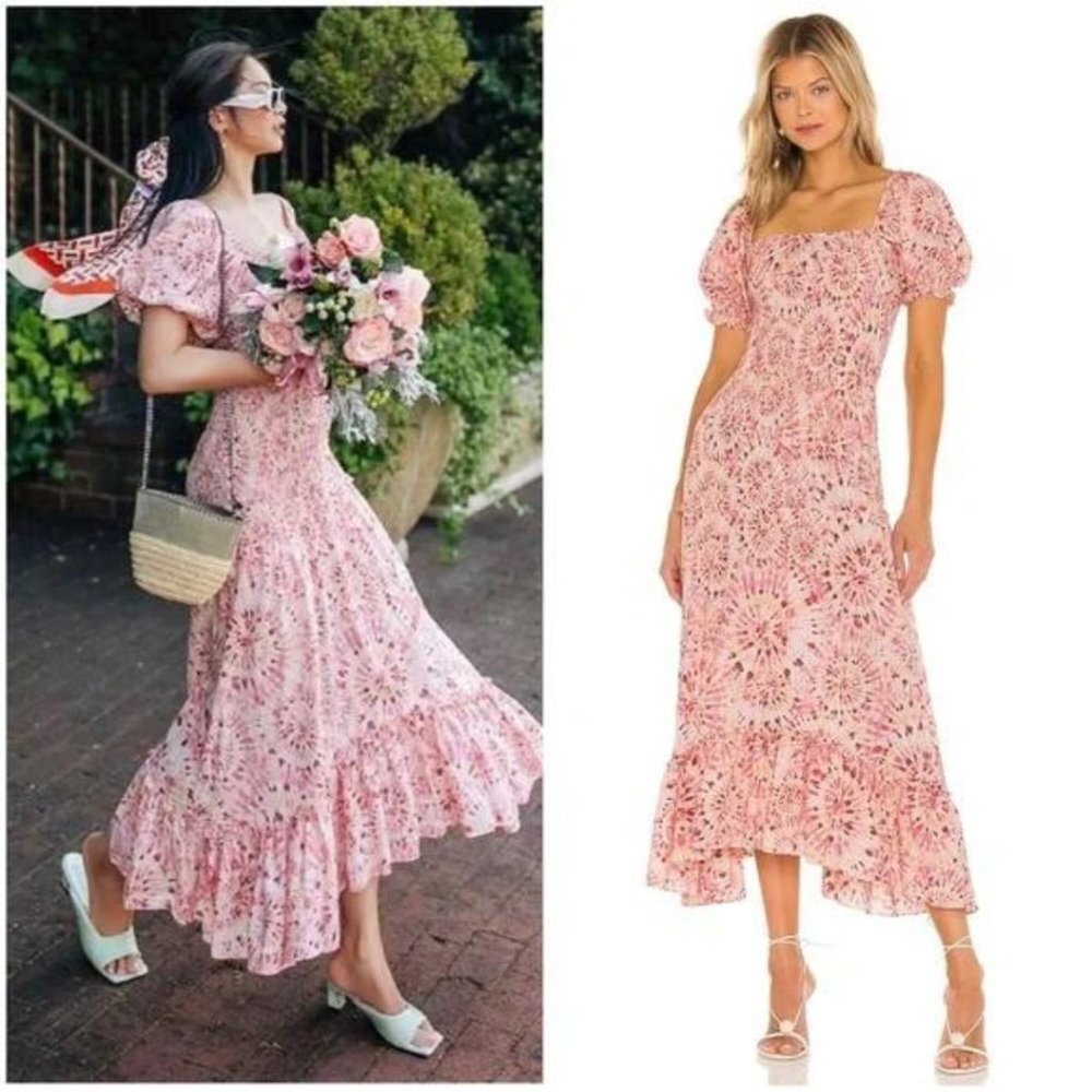 MISA LOS ANGELES Gemma Midi Dress - Rose Lemonade